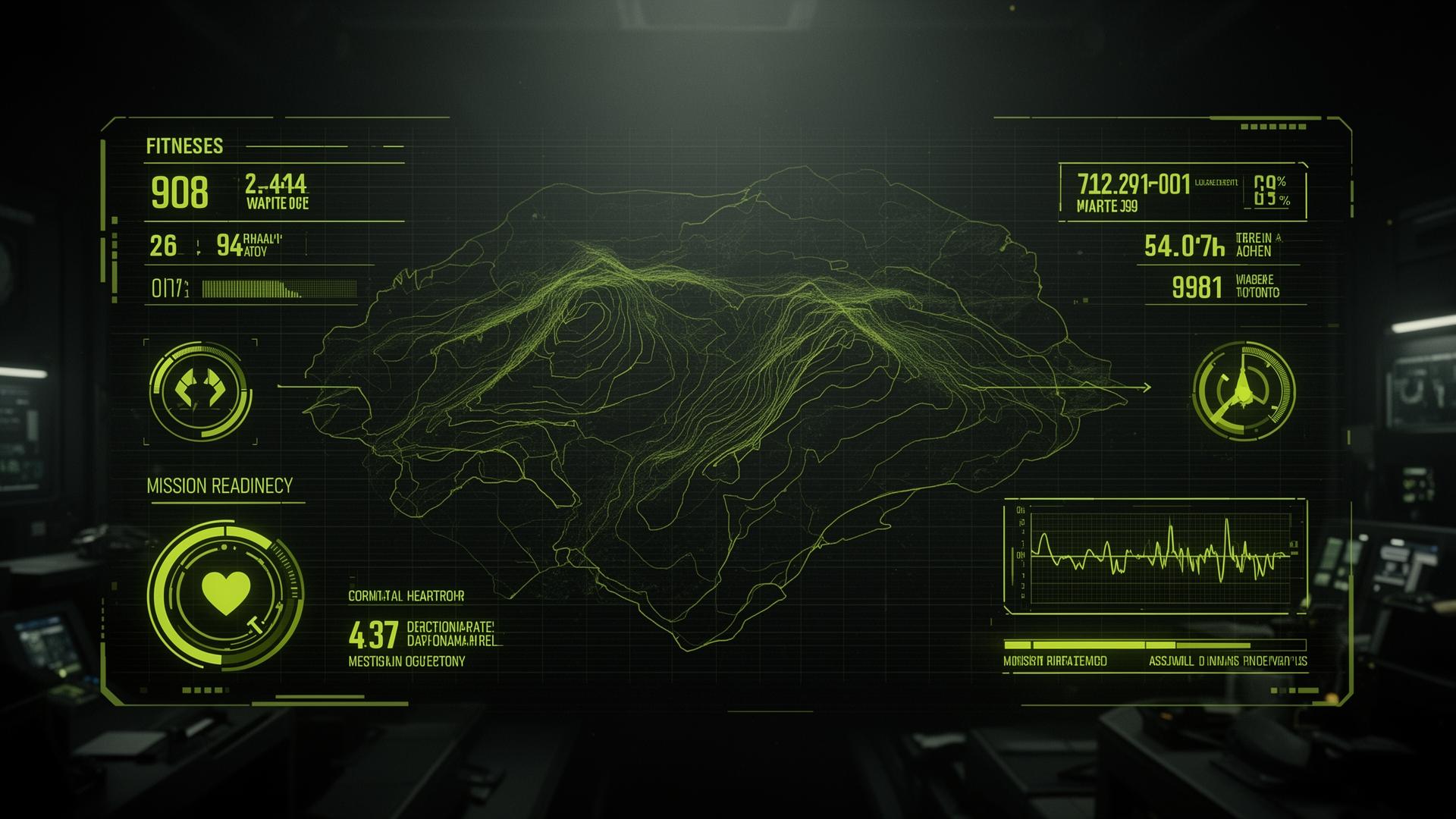Tactical HUD interface visualizing the AI Military Prep Planner dashboard